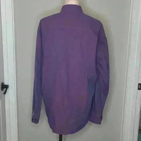 Jack Lipson Sport Long Sleeve Purple Button Down Shirt Size XL - Picture 5 of 7